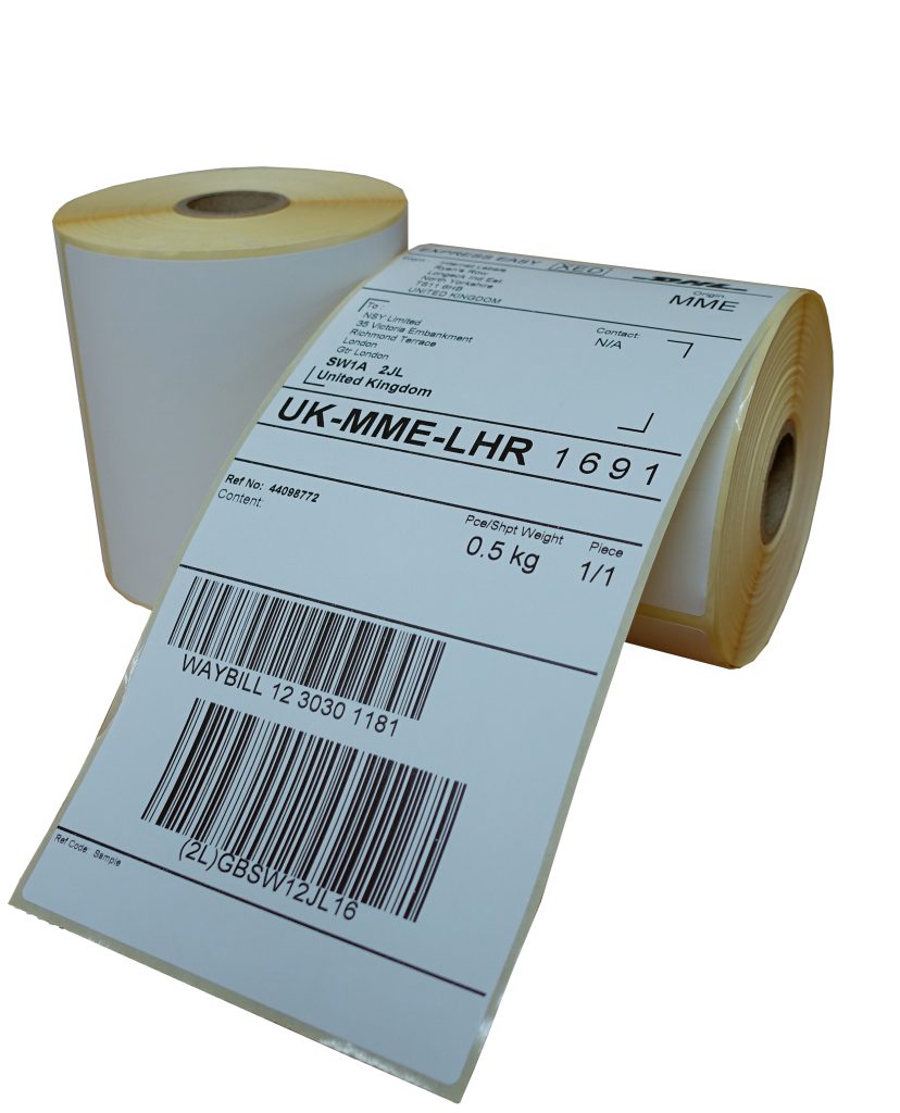 100mm x 200mm Zebra Direct Thermal Labels - 25mm core